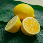 lemon slices on green leaf