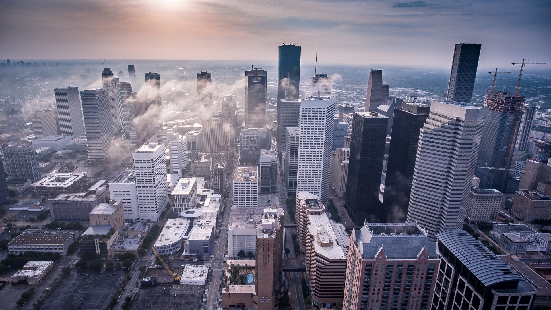 Texas cityscape from above