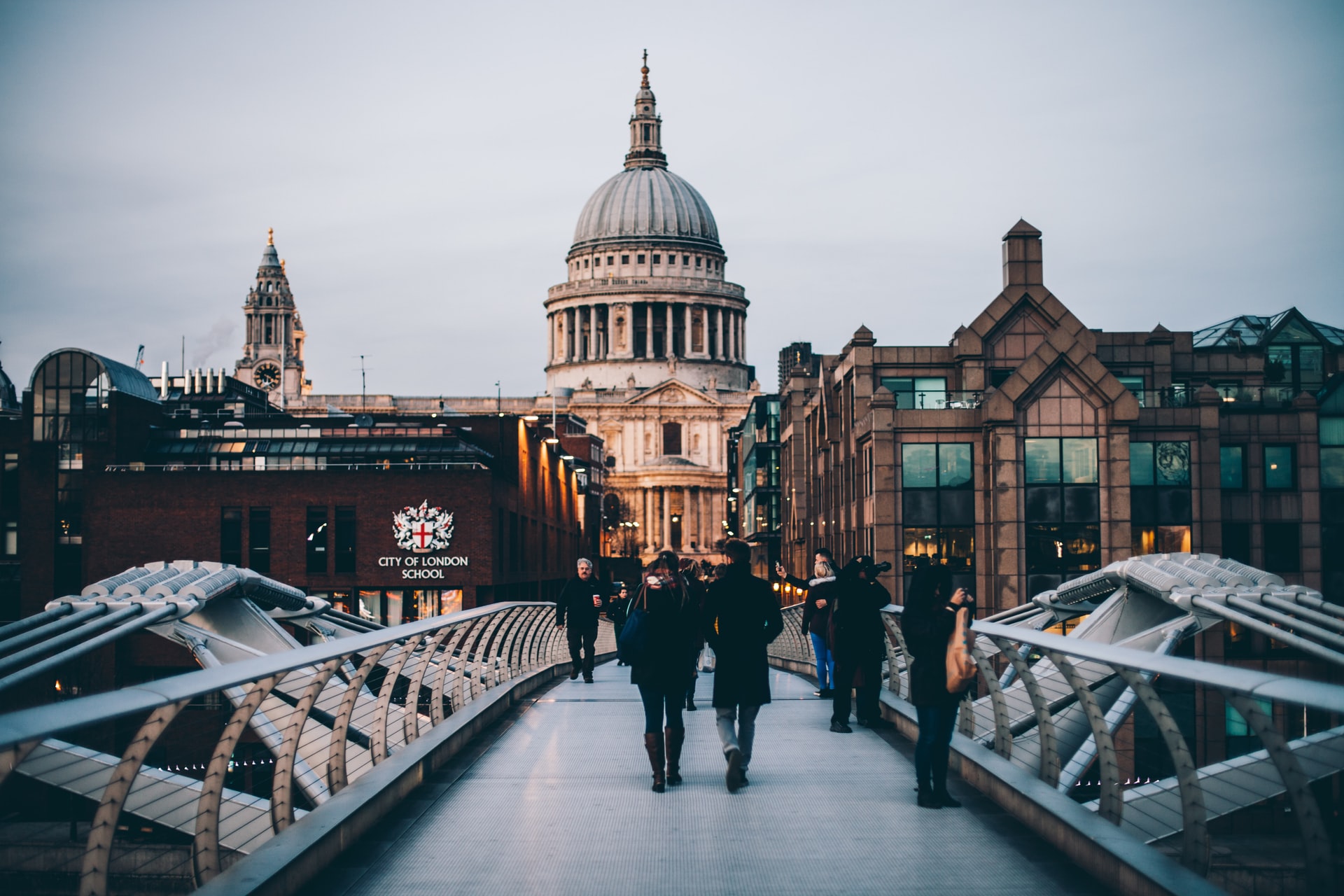 view of St Pauls cathedral from bridge