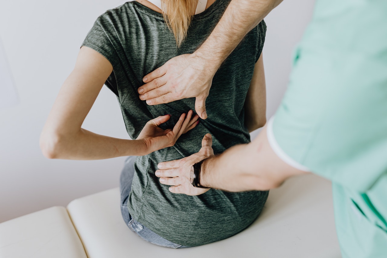 woman with back pain