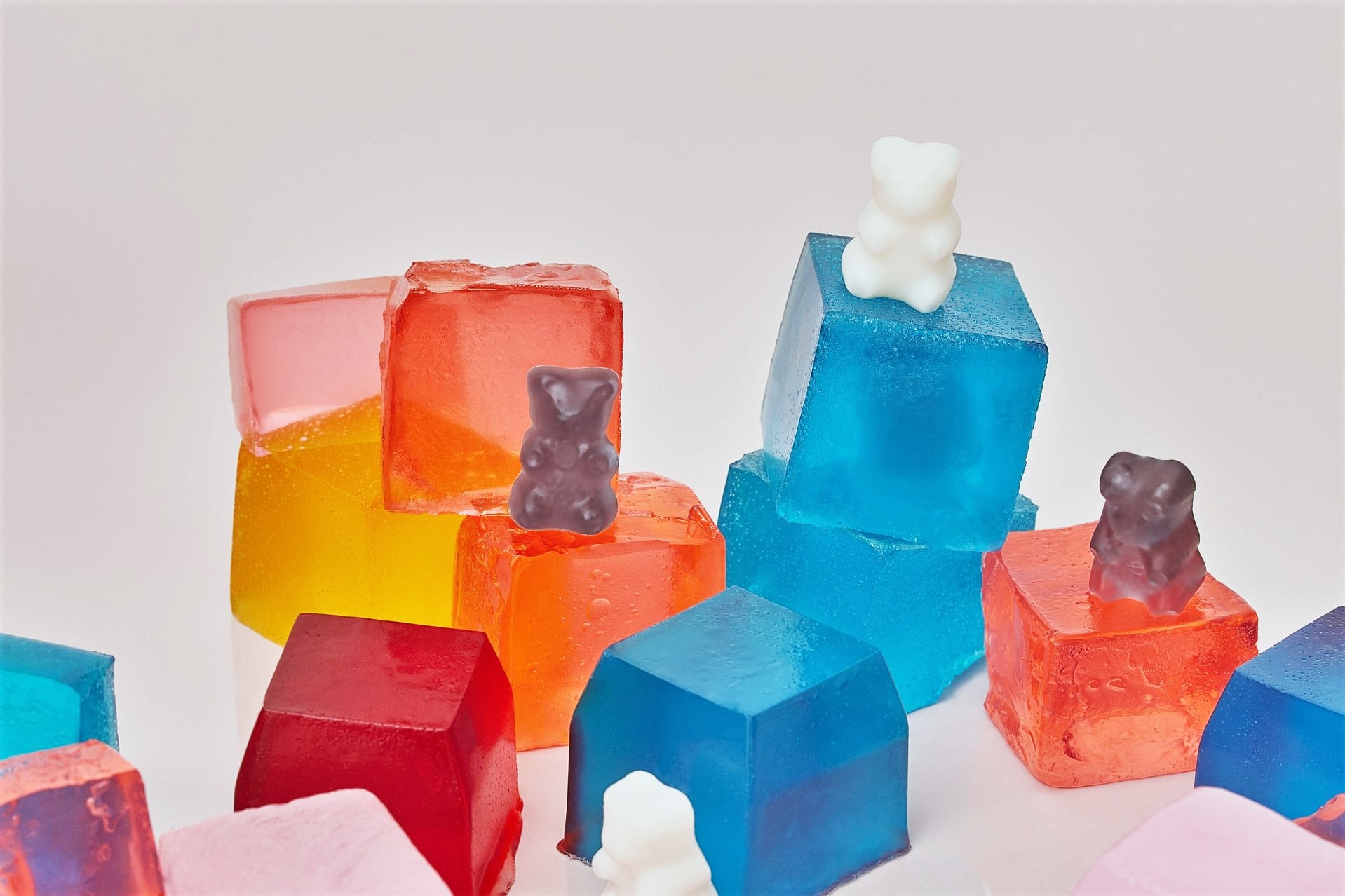bright colours of gummy sweets