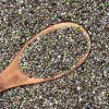hemp seeds and wooden spoon hemp seeds and wooden spoon