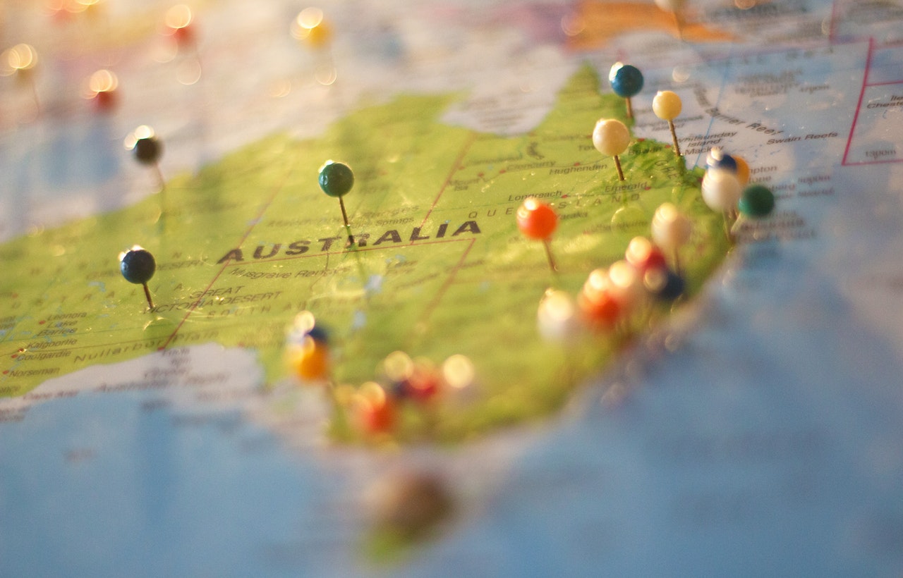 pin map of australia