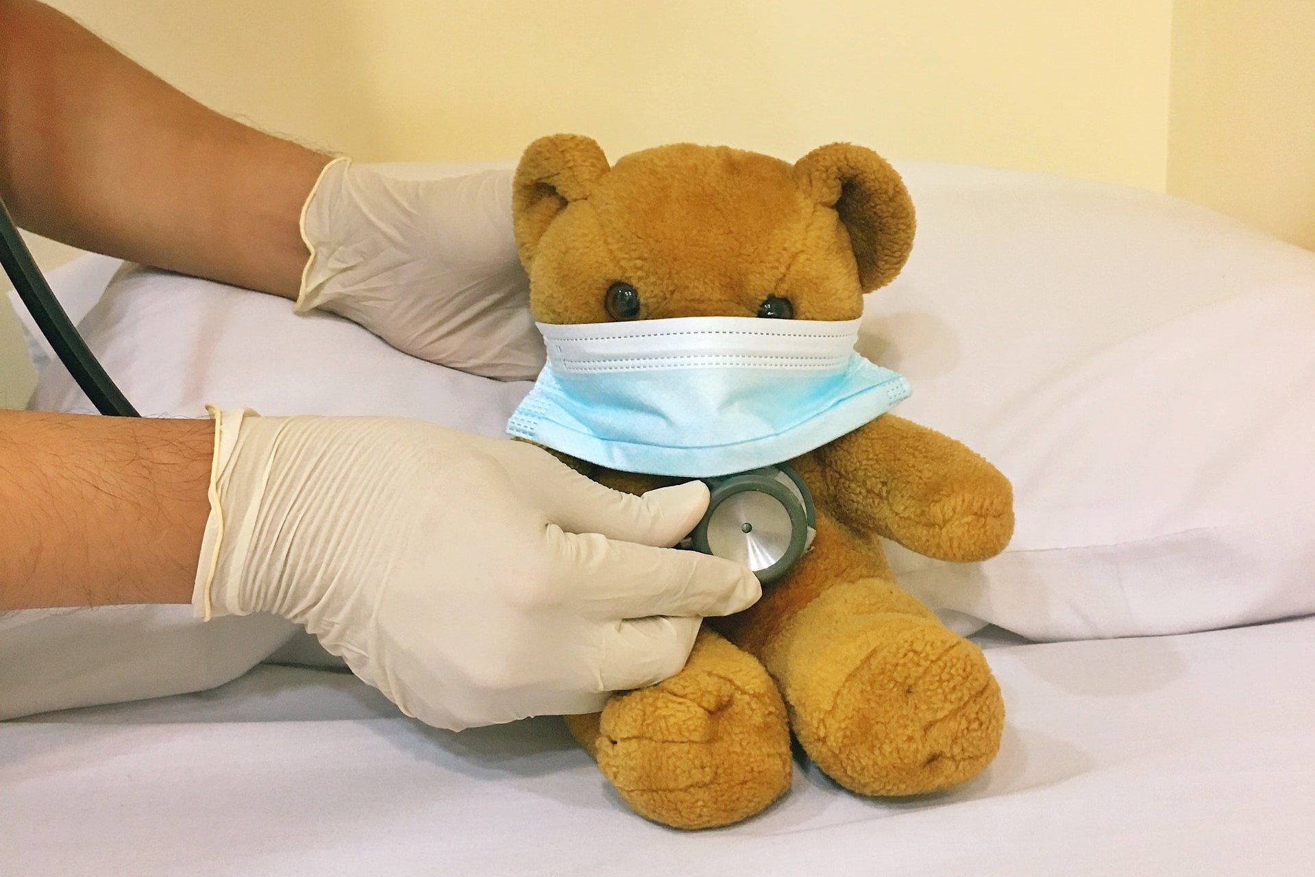 teddybear with face mask